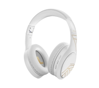 Słuchawki bezprzewodowe PowerLocus P19 White Nauszne Bluetooth 5.3 Biały