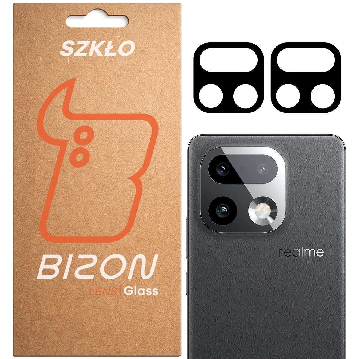 Szkło ochronne Bizon na aparat Glass Silk Lens do Realme 16 Pro Plus 5G 2 sztuki