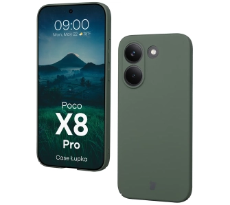 Etui Bizon Case Łupka do Xiaomi POCO X8 Pro Zielony
