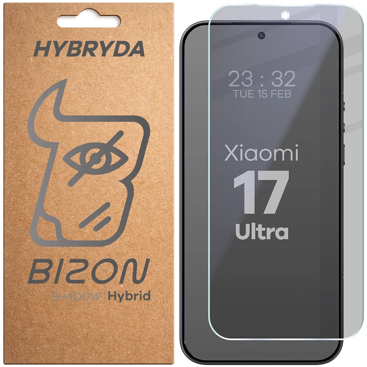 Szkło hybrydowe Bizon prywatyzujące Hybrid Shadow do Xiaomi 17 Ultra