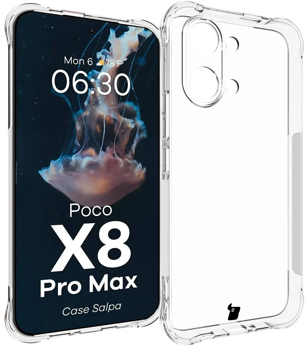Etui Bizon Case Salpa do Xiaomi POCO X8 Pro Max Przezroczysty