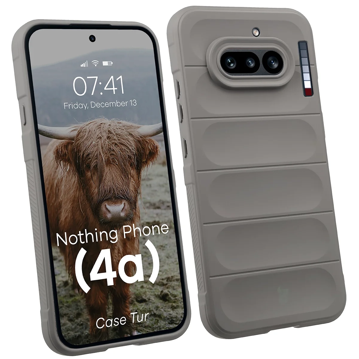 Etui Bizon Case Tur do Nothing Phone (4a) Jasnoszary