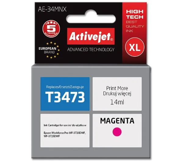 ActiveJet AE-34MNX (zamiennik 34XL T3473) Purpurowy 14 ml