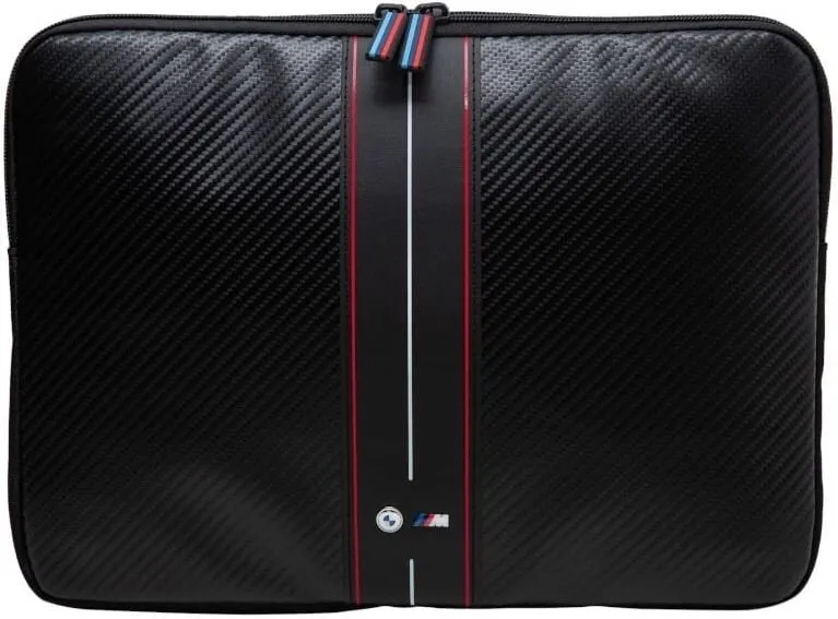 Etui na laptop BMW Carbon Red Stripes 14" Czarny