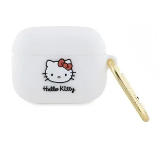 Etui na słuchawki Hello Kitty Silicone 3D Kitty Head dla Apple AirPods Pro Biały