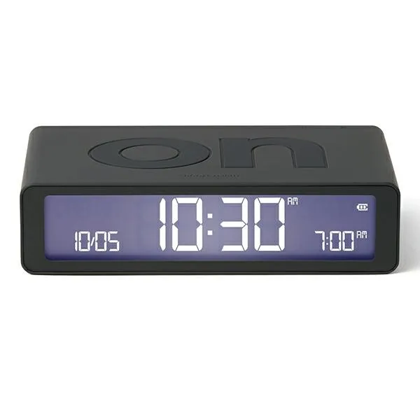 Budzik Lexon Flip Classic Dark Grey LR157G3 Ciemnoszary