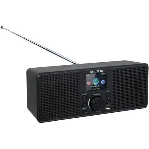 Radioodbiornik BLOW RI2 77-591 Radio FM Internetowe Bluetooth Czarny