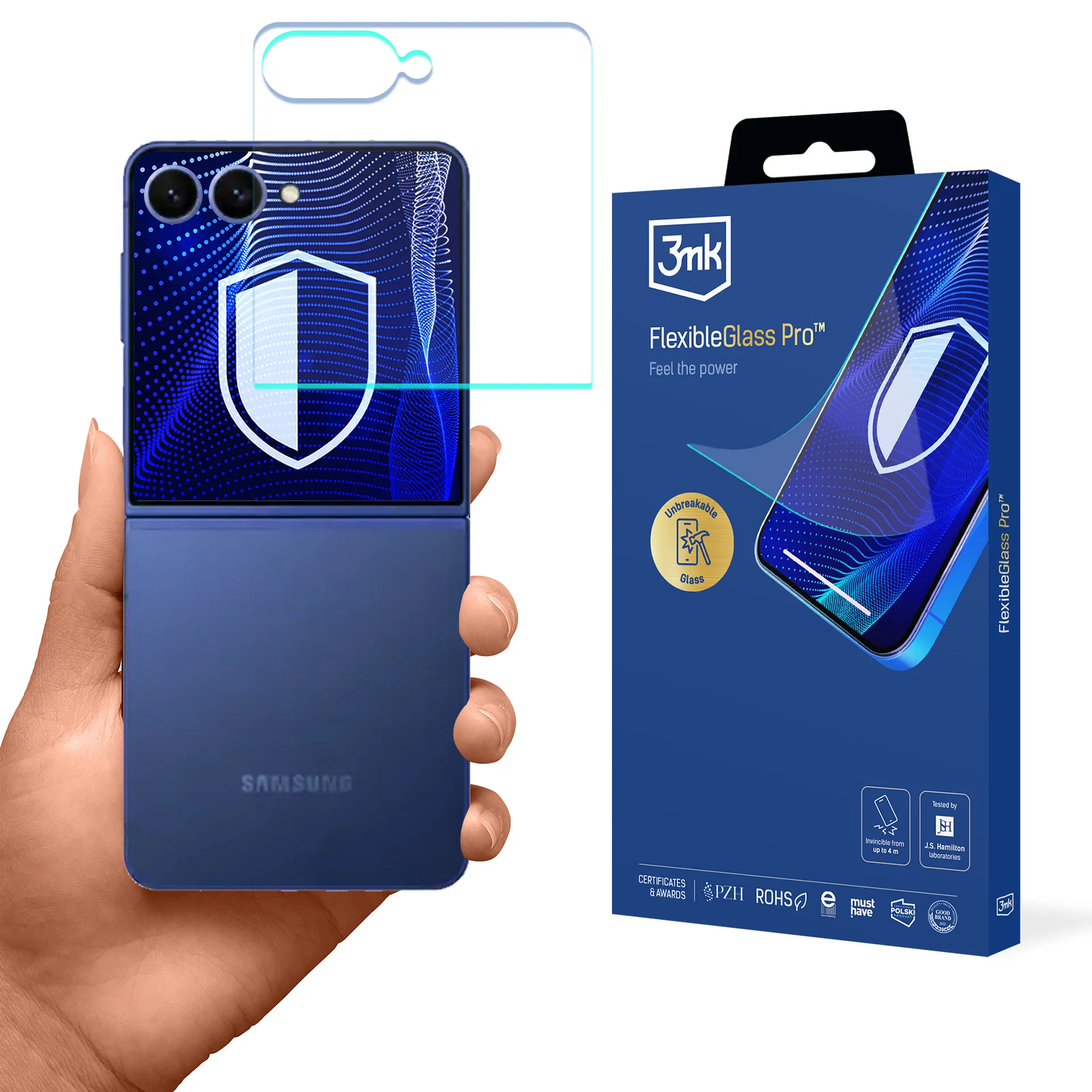 Szkło hybrydowe 3mk FlexibleGlass Pro do Galaxy Z Flip8