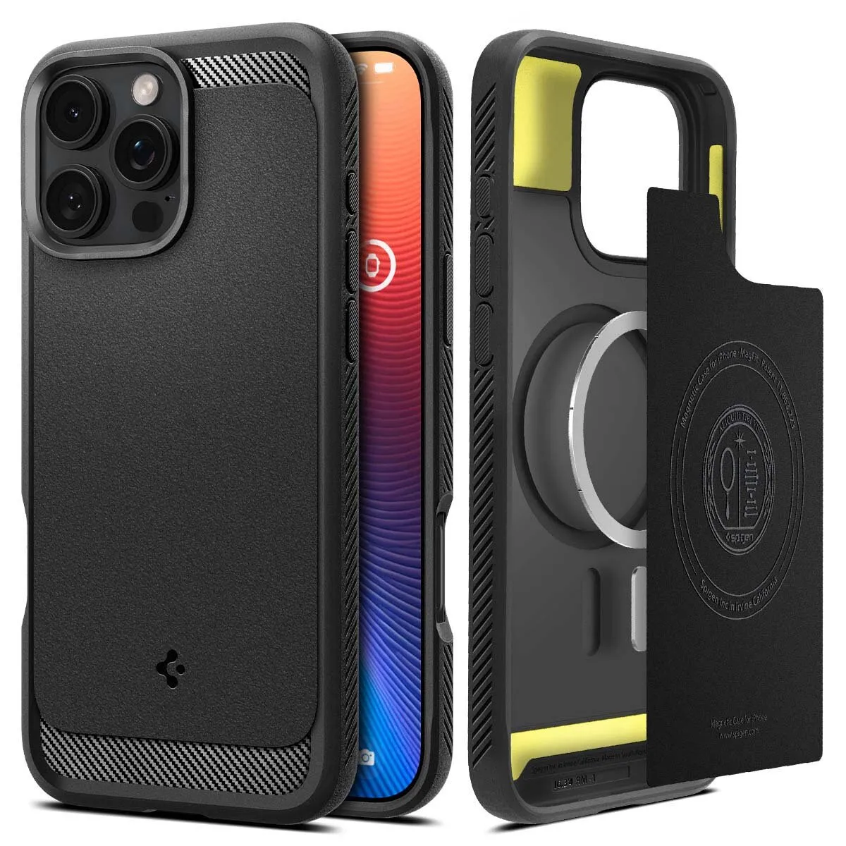 Etui Spigen Rugged Armor MagSafe do iPhone 16 Pro Czarny