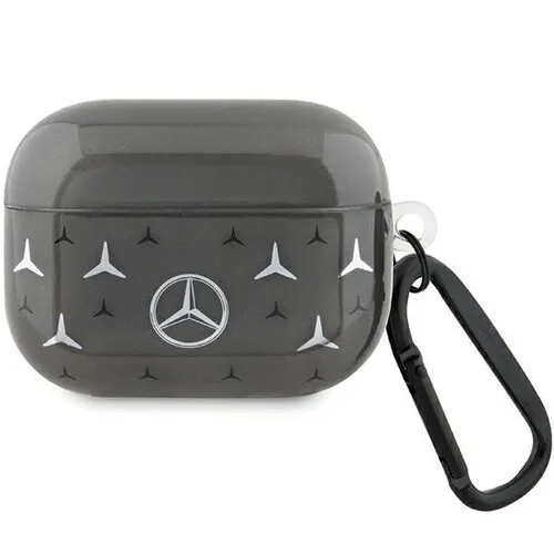Etui na słuchawki Mercedes-Benz Large Star Pattern do Apple AirPods Pro Czarny