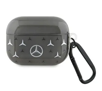 Etui na słuchawki Mercedes-Benz Large Star Pattern do Apple AirPods Pro Czarny