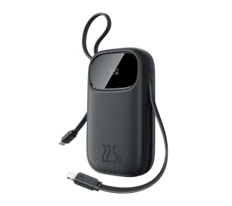 Powerbank Baseus EnerFill FC31 QPow3 10000mAh 22,5W z dwoma wbudowanymi kablami Czarny
