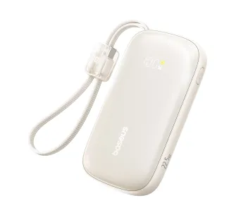 Powerbank Baseus EnerFill FC21 Qpow3 Ultra 10000mAh 22.5W Beżowy + Kabel Lightning - USB-C