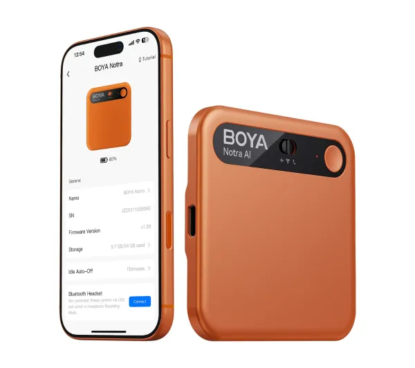 Dyktafon Boya Cyfrowy Rejestrator Dźwięku Transkrypcja Podsumowanie Ai