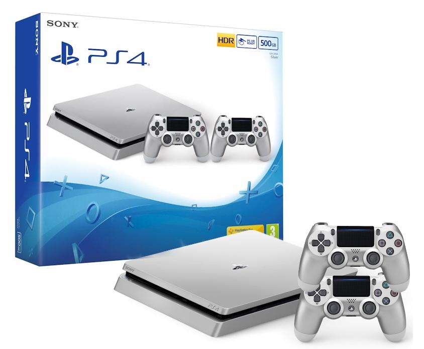 Konsola Sony PlayStation 4 Slim 500GB (srebrny)