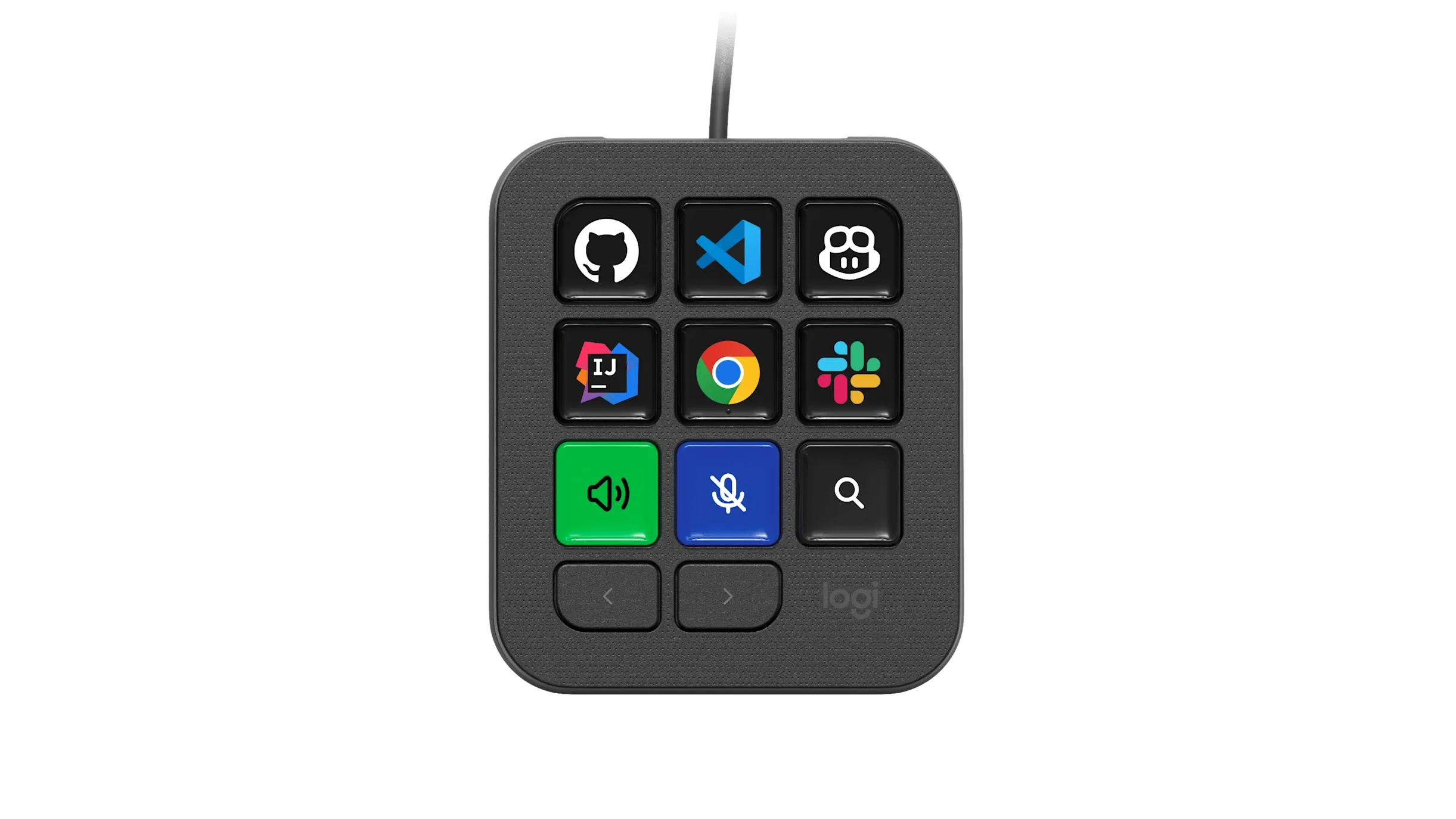Konsola programowalna Logitech MX Keypad z klawiszami LCD do sterowania AI i aplikacjami Grafitowy