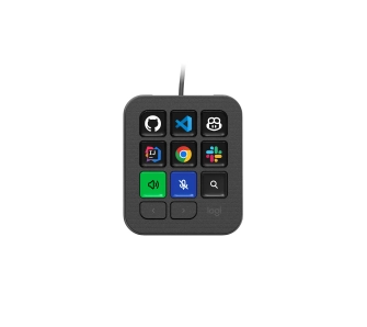 Konsola programowalna Logitech MX Keypad z klawiszami LCD do sterowania AI i aplikacjami Grafitowy