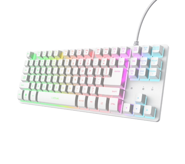 Trust GXT 833PS Thado TKL z podświetleniem do PS5 Biały