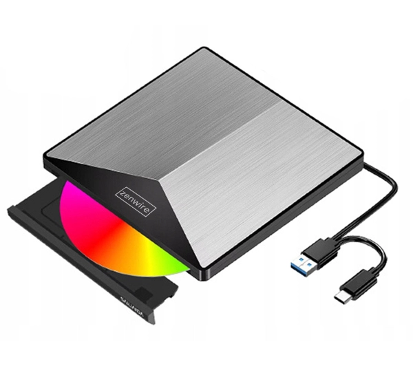 Zewnętrzny Napęd Odtwarzacz DVD CD Usb-c 3.0 Nagrywarka do Laptopa Komputer