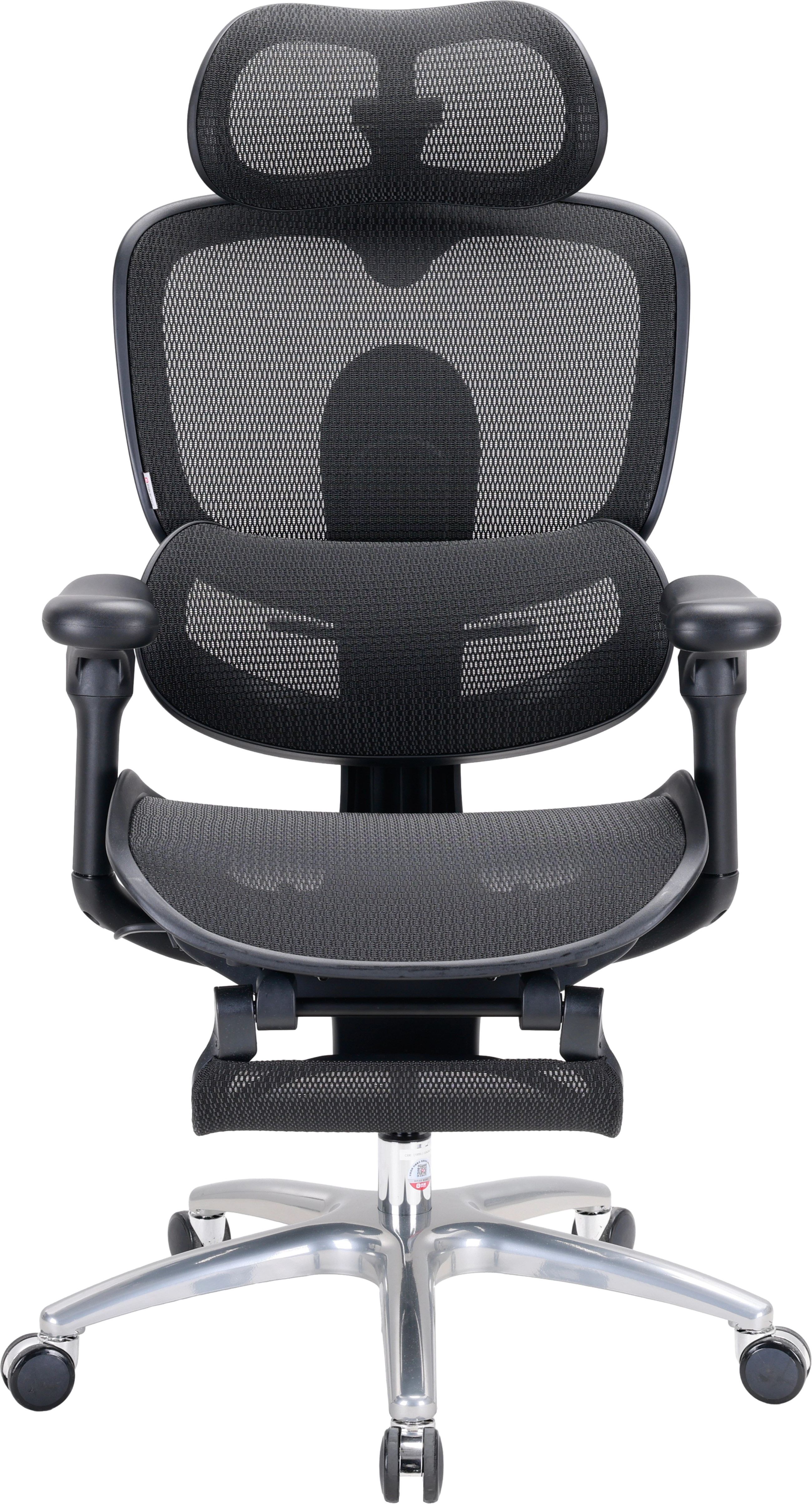 Fotel Sihoo C300 LITE V2 Black z podnóżkiem Biurowy Do 150kg Tkanina Czarny