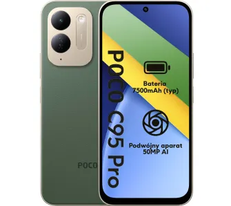 Smartfon POCO C95 Pro 6/128GB Funkcje AI 6,9" 120Hz 50Mpix Zielony