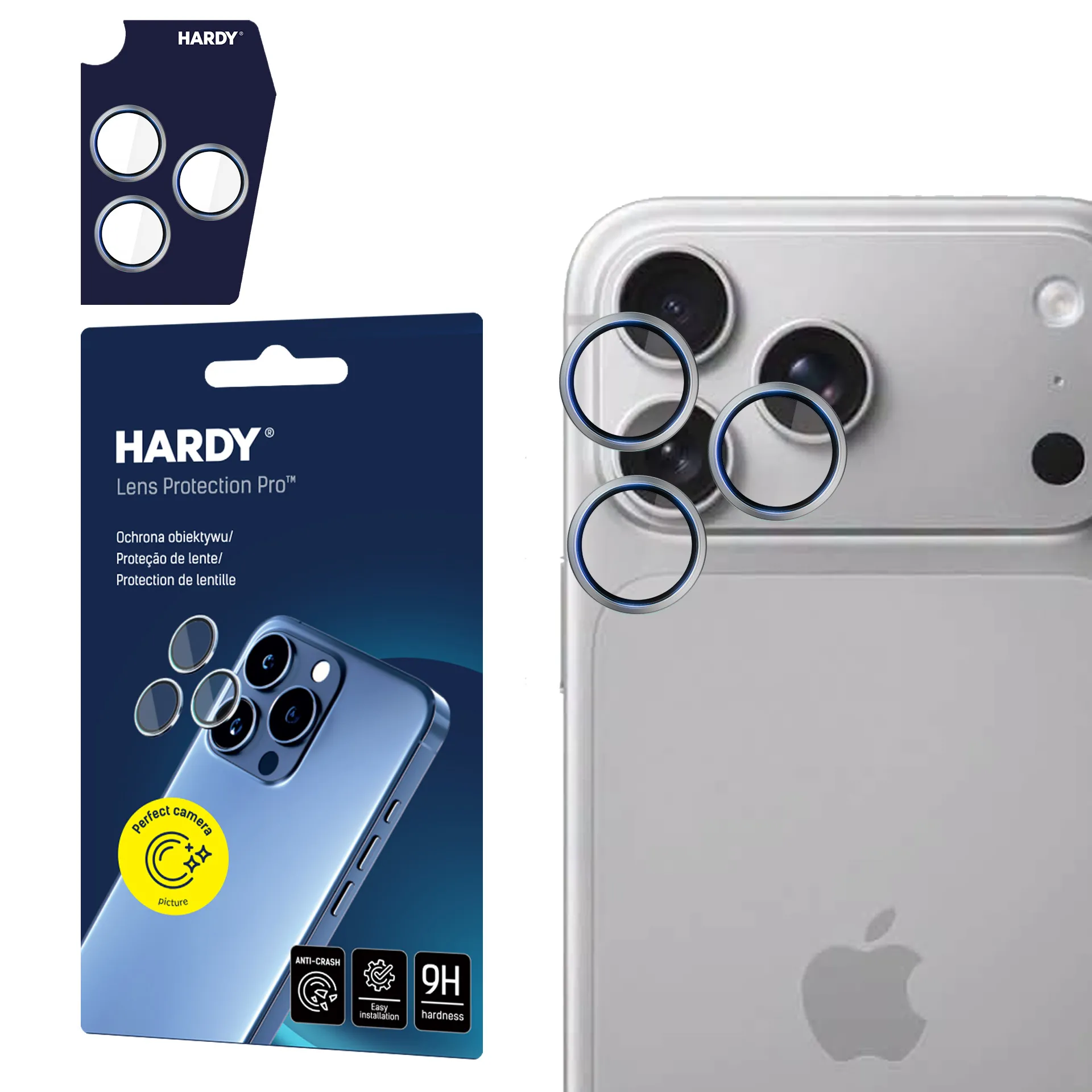 Szkło hartowane 3mk HARDY Lens Protection Pro Silver do Apple iPhone 18 Pro / 18 Pro Max