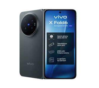 Smartfon vivo X Fold6 12/512GB Funkcje AI 8,02/6,51" 200Mpix Czarny
