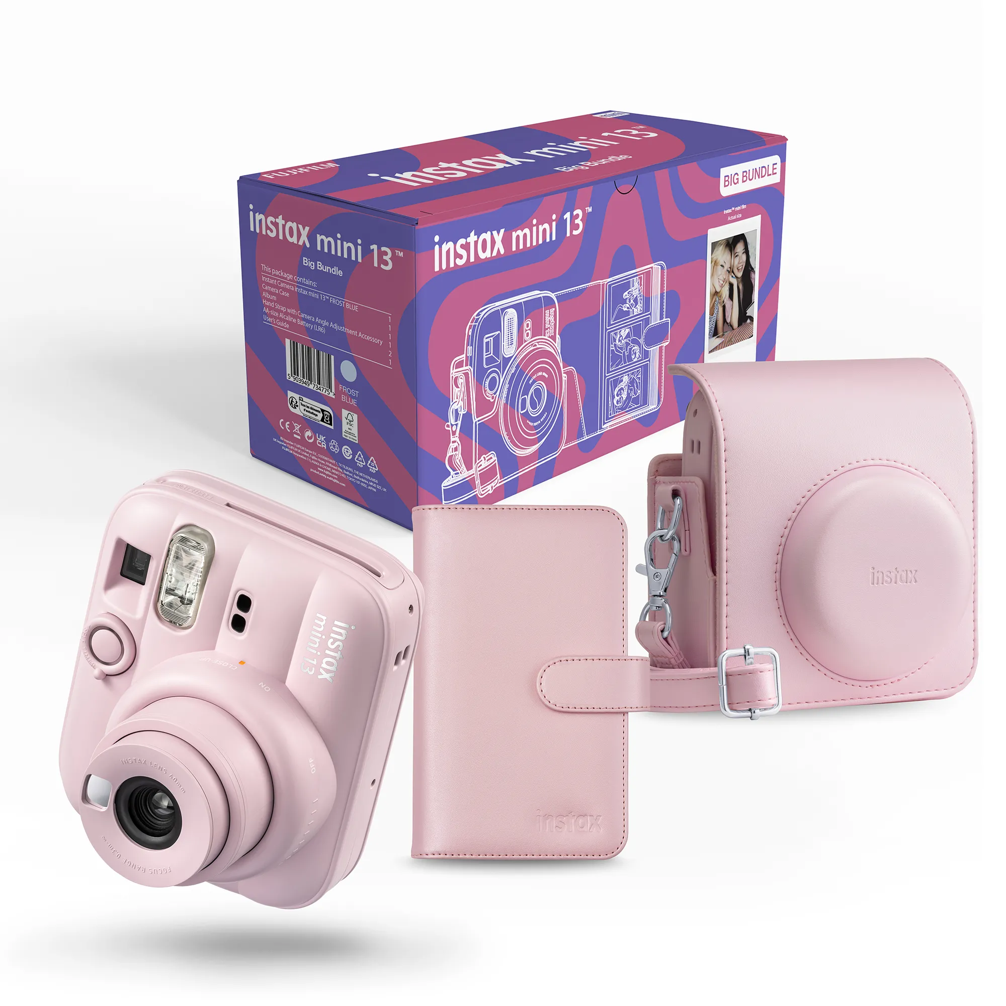 Aparat Fujifilm Instax MINI 13 + Etui + Album Różowy