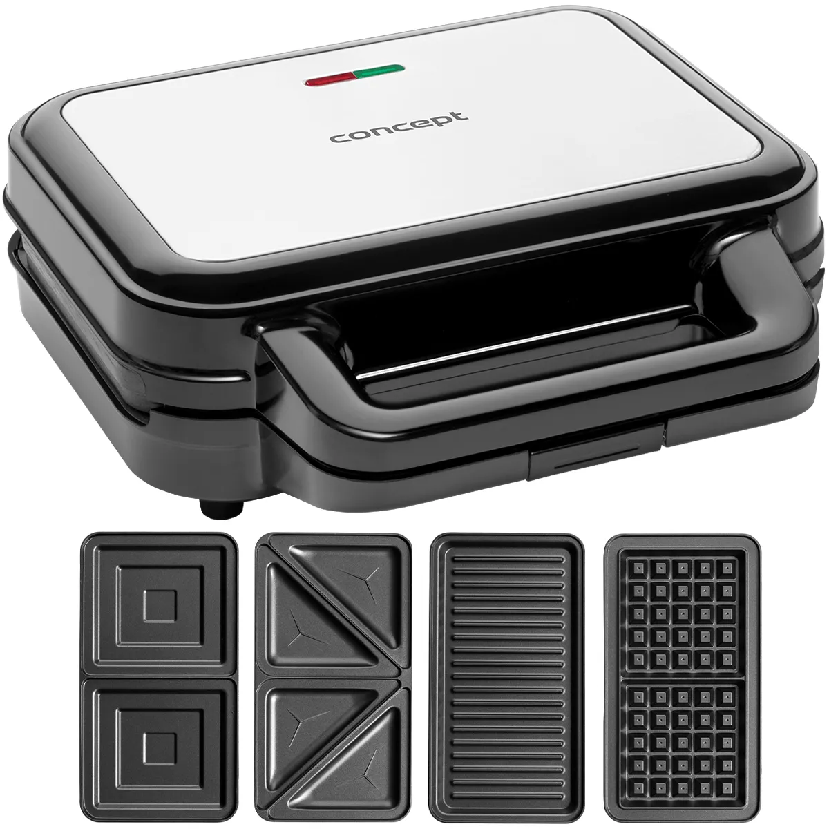 Opiekacz Concept SV3070 Trójkąty Gofry Panini Kwadraty 900W