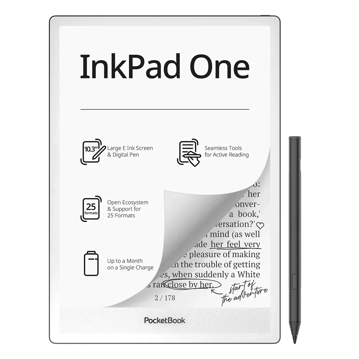 Czytnik E-booków Pocketbook InkPad One 10,3" 32GB WiFi Bluetooth Szary