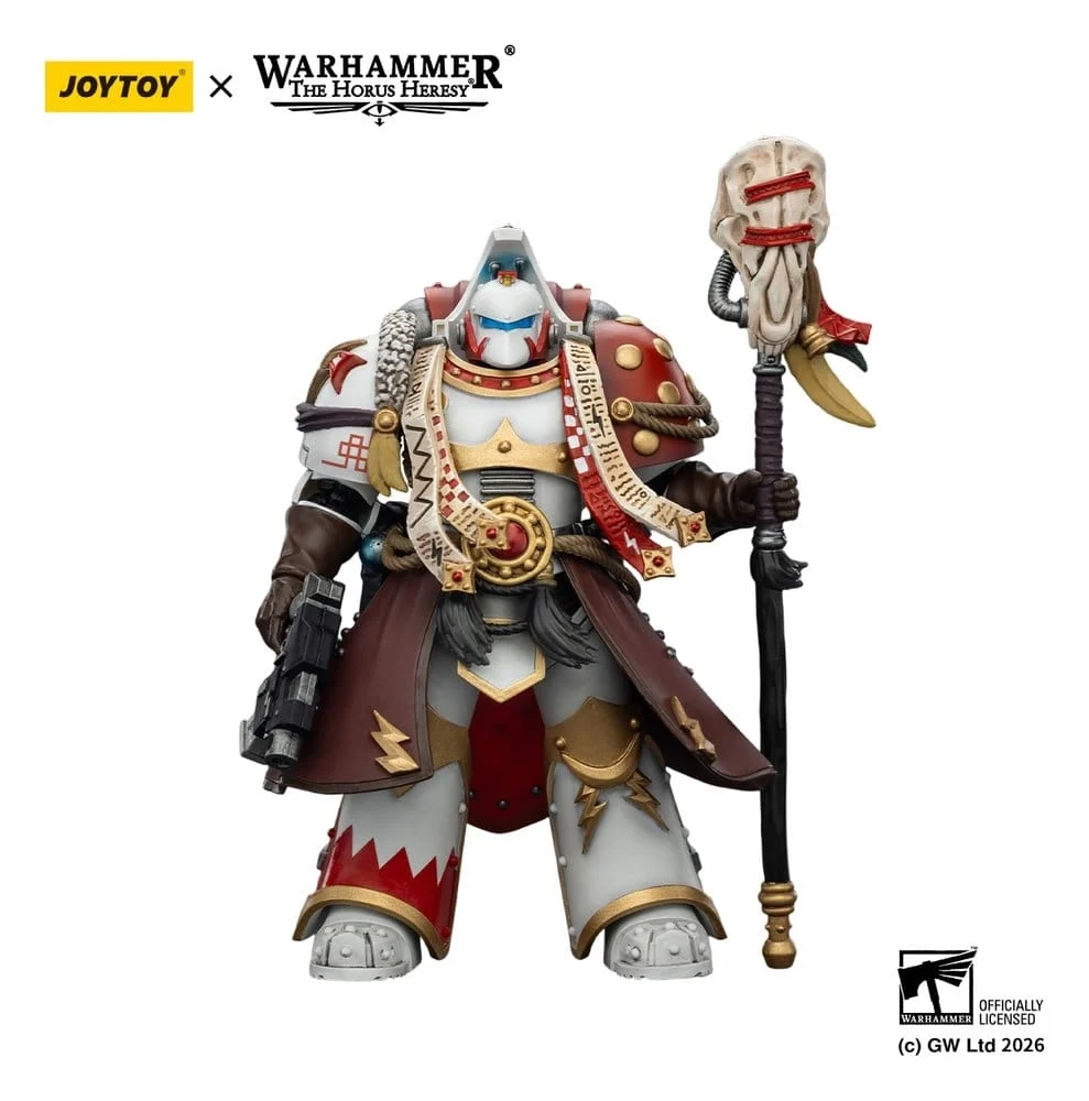Figurka Joy Toy Warhammer The Horus Heresy White Scars Stormseer Consulwith Force Staff and Bolt