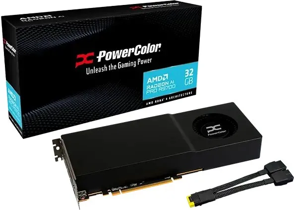 Karta graficzna PowerColor Radeon AI PRO R9700 32GB GDDR6 256bit FSR