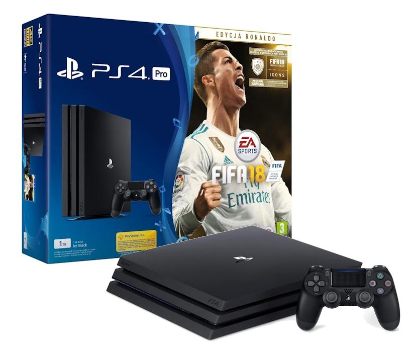 Sony PlayStation 4 Pro 1TB + FIFA 18 Edycja Ronaldo - Dobra