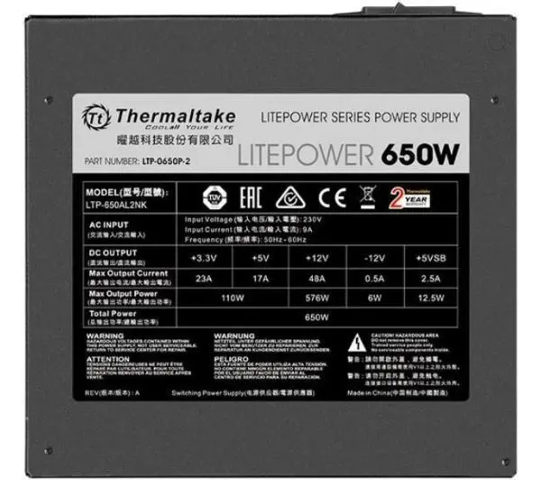 Thermaltake Litepower II 650W Czarny