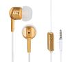 Słuchawki przewodowe Thomson EAR3005 - dokanałowe - mikrofon - biało-złoty