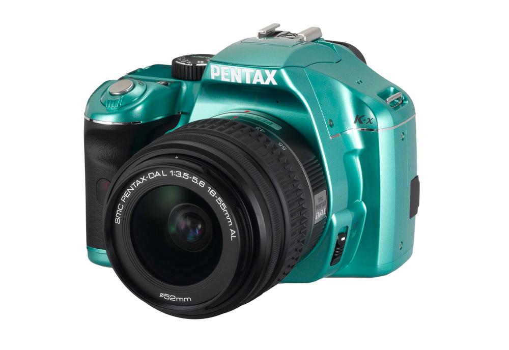 Lustrzanka Pentax K-x + DAL 18-55 mm (turkusowy)