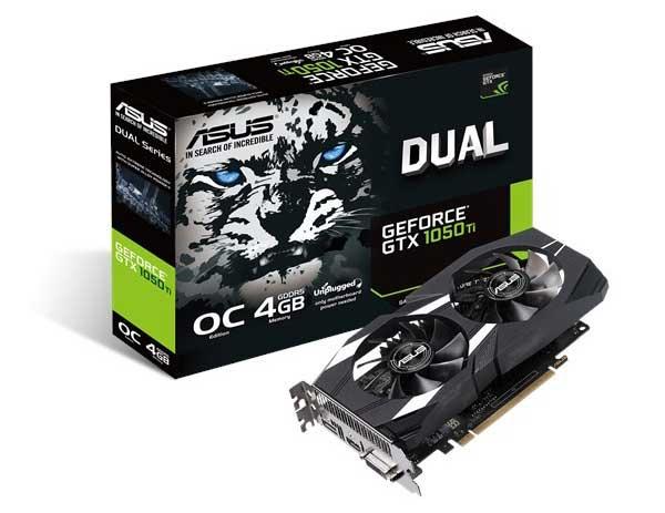 ASUS Dual GeForce GTX 1050 Ti OC 4GB GDDR5 128 bit