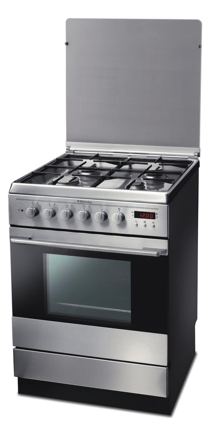 Kuchnia gazowo-elektryczna Electrolux EKK603505X