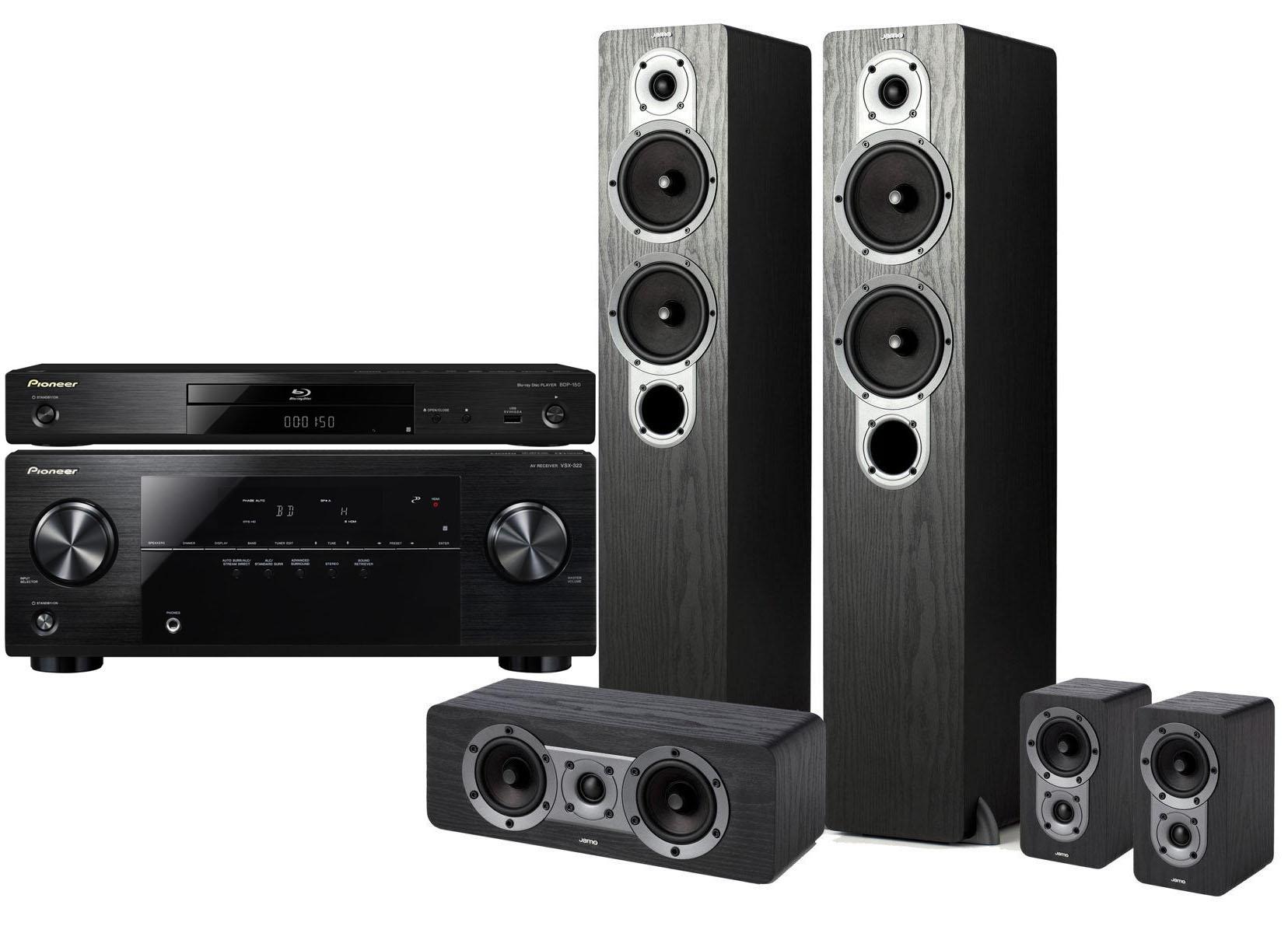 Zestaw kina Pioneer BDP-150K, VSX-322K, Jamo S 426 HCS 3 (czarny)