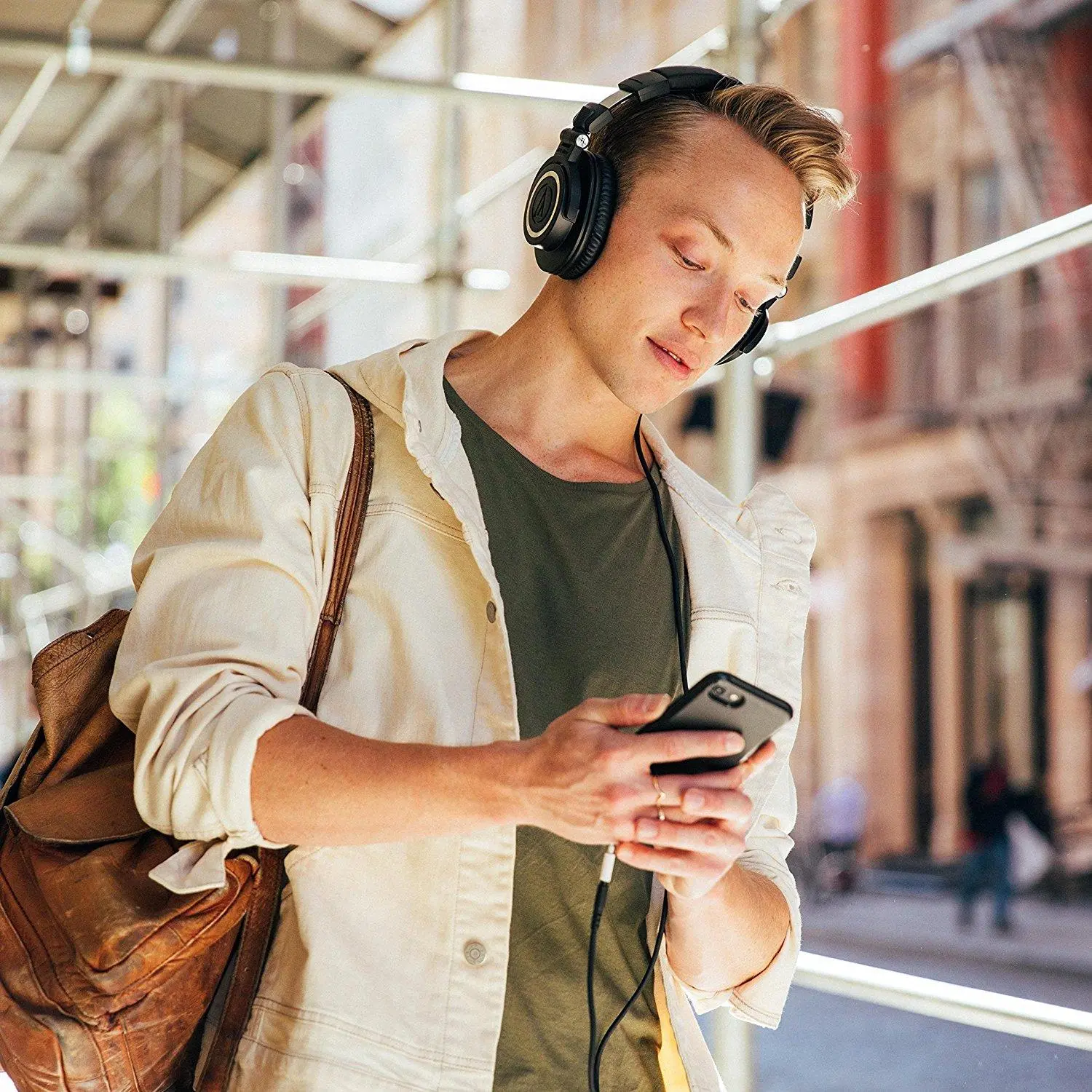 Słuchawki przewodowe Audio-Technica ATH-M50xBK Nauszne Czarny