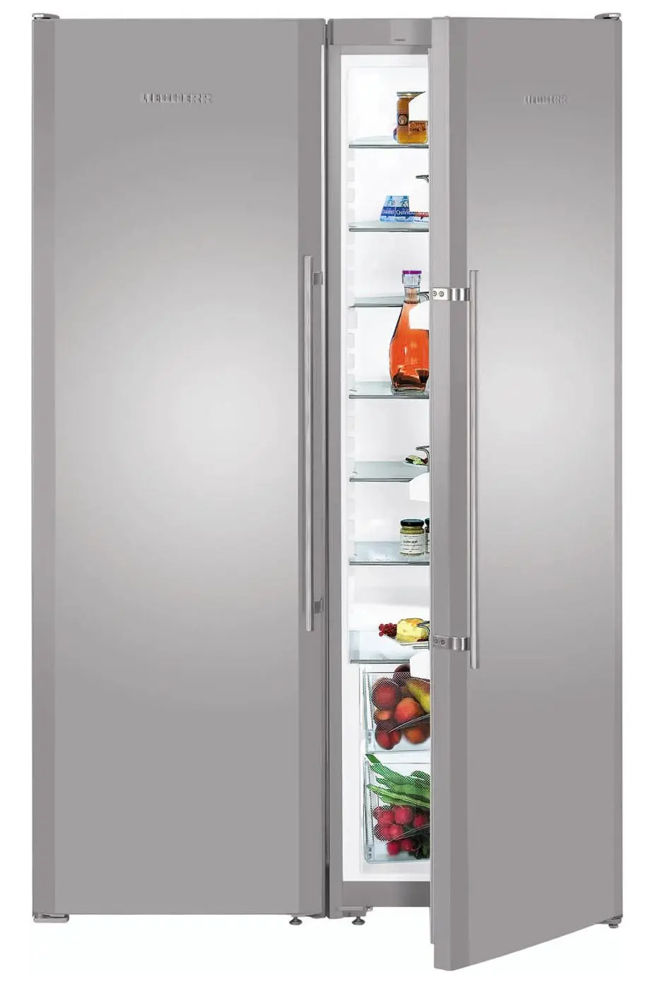 Lodówka Liebherr SBSesf 7212 Zamrażarka No Frost 185,2cm Srebrny