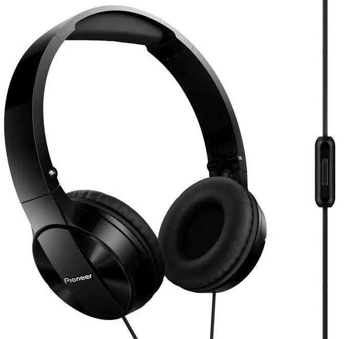 Słuchawki przewodowe Pioneer SE-MJ503T-K Nauszne Mikrofon Czarny