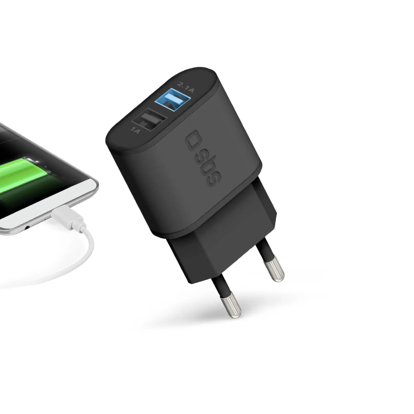 Ładowarka sieciowa SBS TETR2USB31AFAST Ładowarka sieciowa 2xUSB 3.1A Fast Czarny