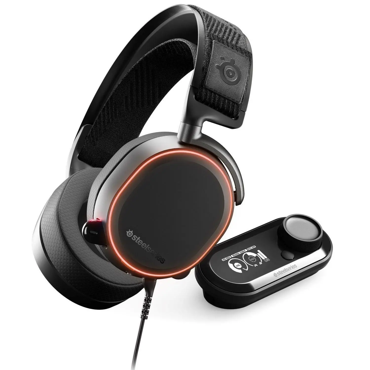 Słuchawki przewodowe z mikrofonem SteelSeries Arctis Pro + GameDAC Nauszne Czarny