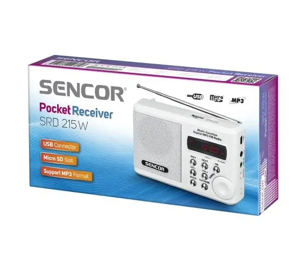 Sencor SRD 215 W Radio FM Biały