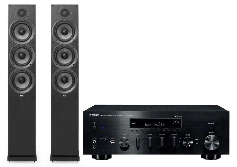 Zestaw stereo Yamaha MusicCast R-N803D Czarny, Elac Debut 2.0 F6.2 Czarny