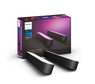 Lampa biurkowa Philips Hue White and Colour Ambiance Play Czarny 2 szt.