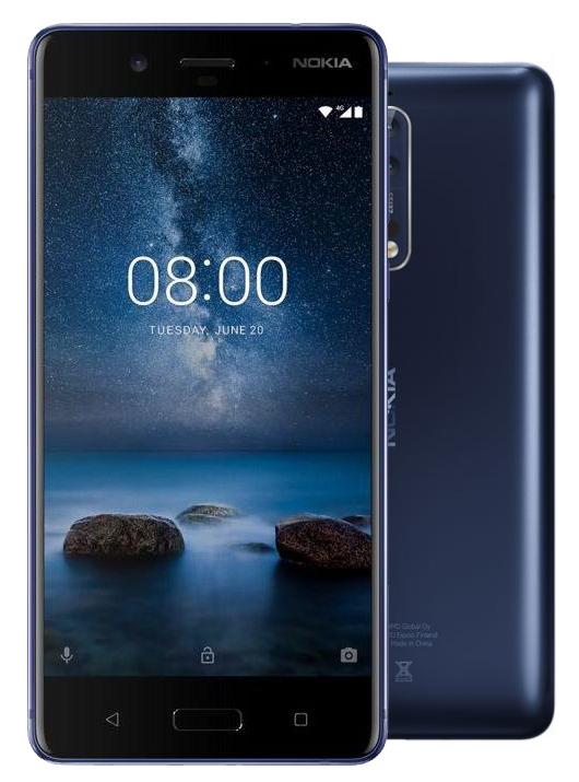 Smartfon Nokia 8 (niebieski matowy)