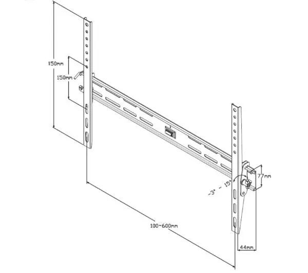 Vivanco BTI 6060 od 32" do 65" Max 50kg