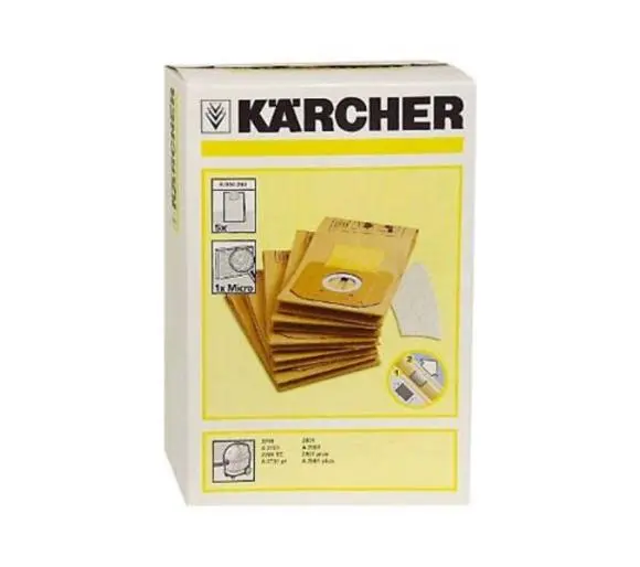 10 Sacchetti Di Carta Per Aspirapolvere Kärcher - Compatibili Con Serie WD 4000-4999, NT 27/1, K 2801 Plus E Swirl UNI 30
